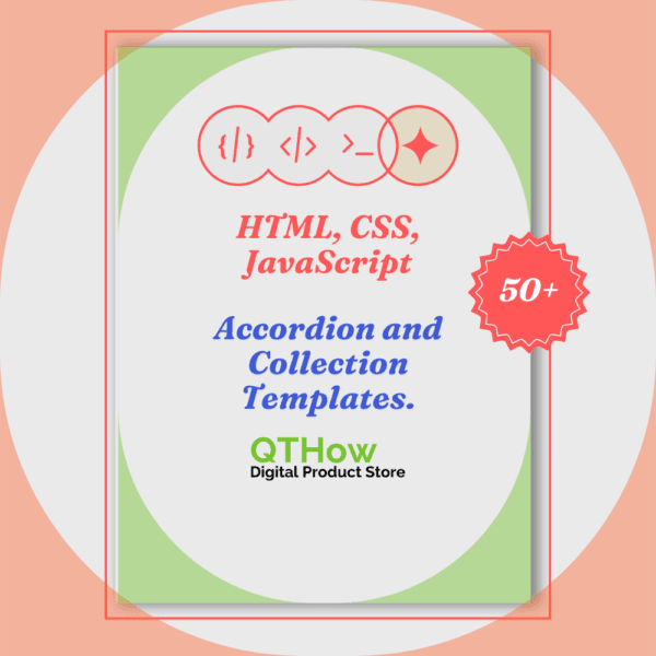 Accordion and Collection Templates. qthow digital product store.