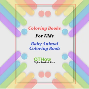 Baby Animal Coloring Book. QTHow digital product store