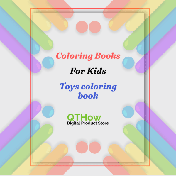 toys coloring book. qthow digital product store