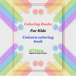 unicorn coloring book. digital product store